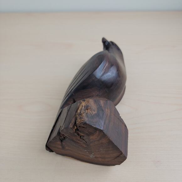 Mahogany Hawk Statue - Picture 7 of 11